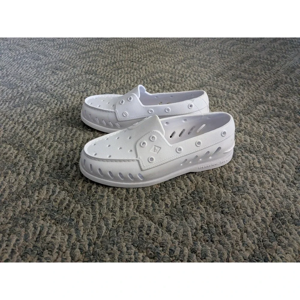 Sperry Top-Sider Authentic Original Float White Boat Shoes Slip On Water Shoes
